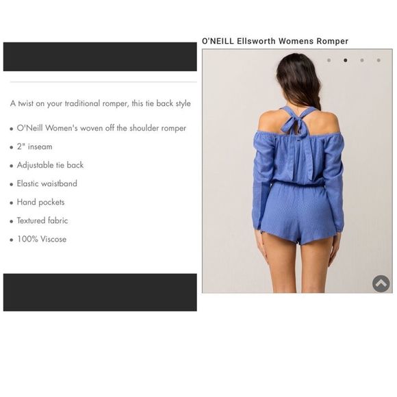 NWT! O’Neill Ellsworth Romper - Picture 5 of 9